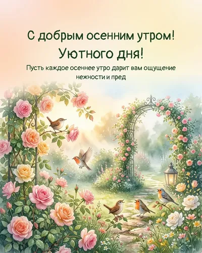 С добрым осенним утром! Уютного дня! — morning garden 05